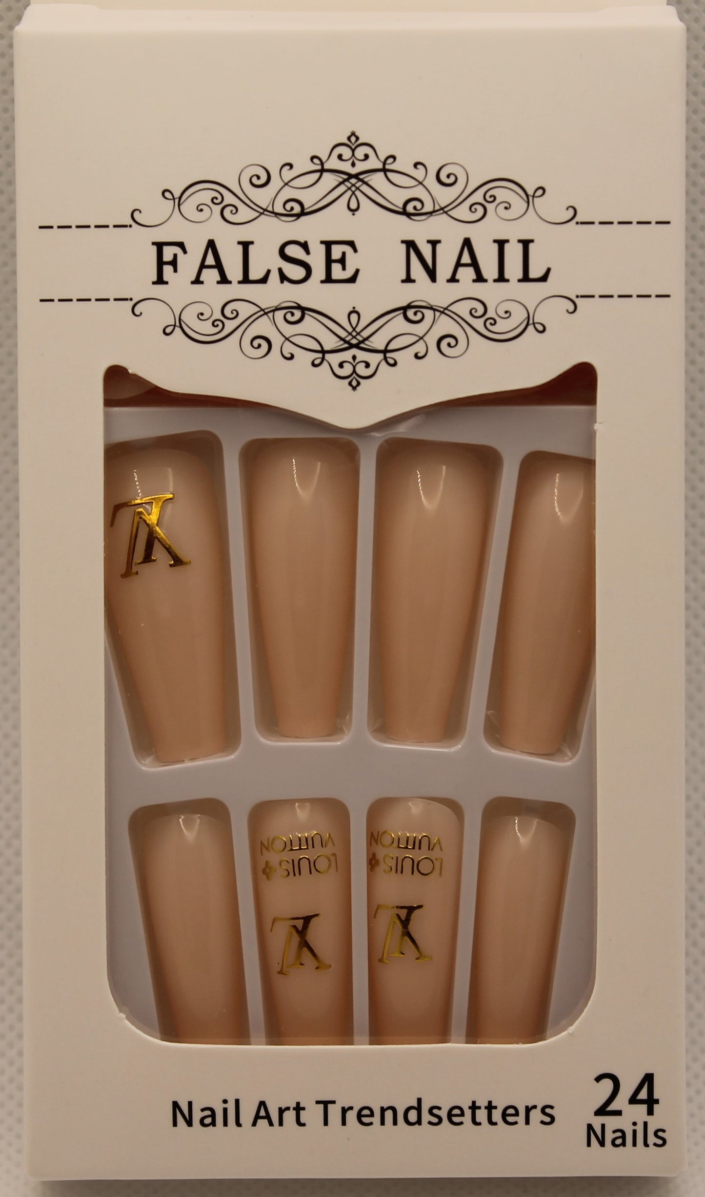 Louis Vuitton Designer Nails - Nude