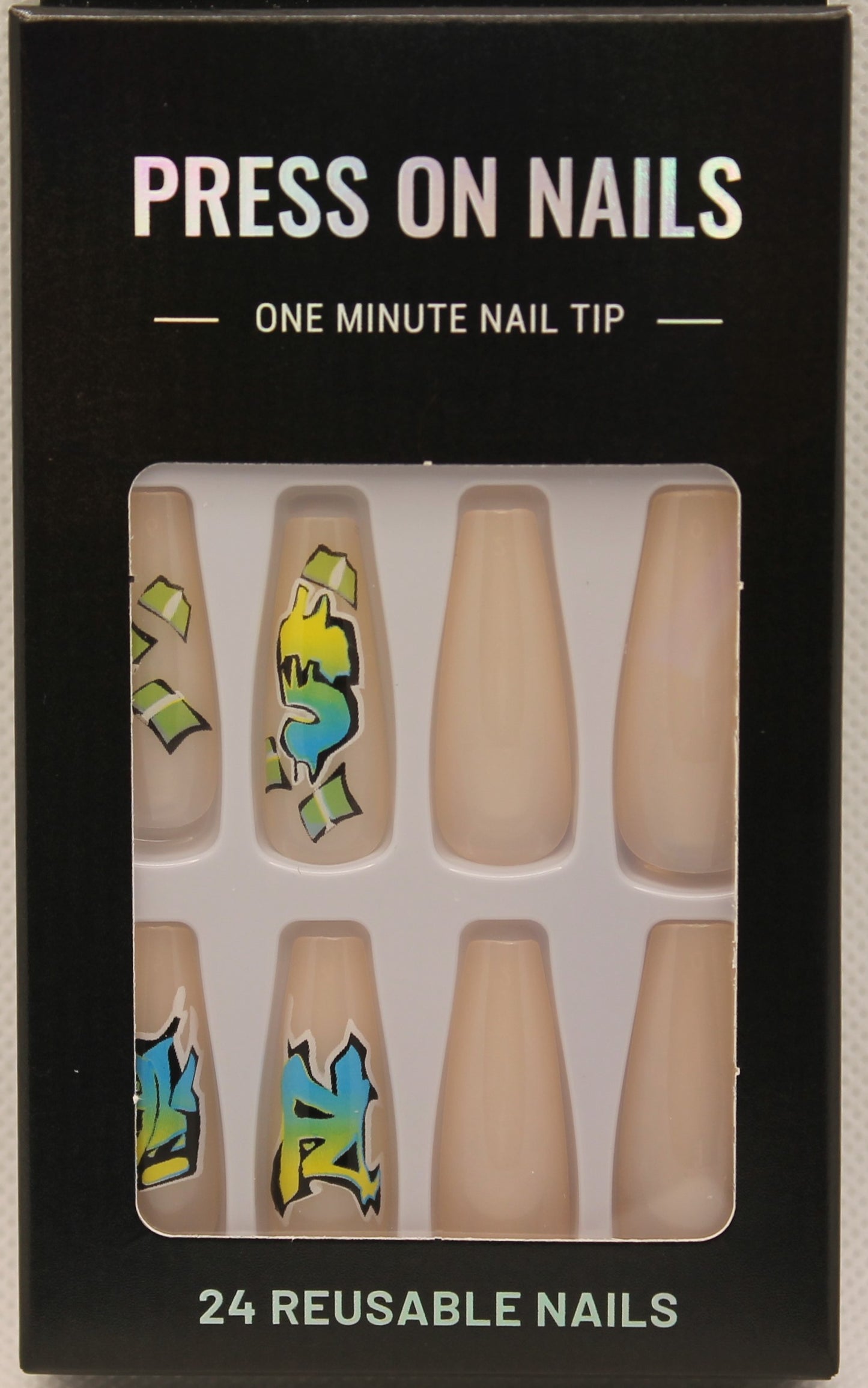 Press On Nails - Nude/Green