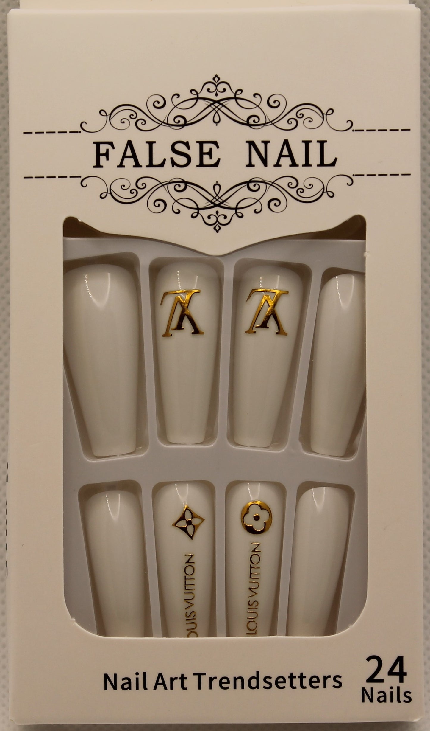 Press-On Nail Set. Luxury Pastel Series Louis Vuitton Design, Handmade !