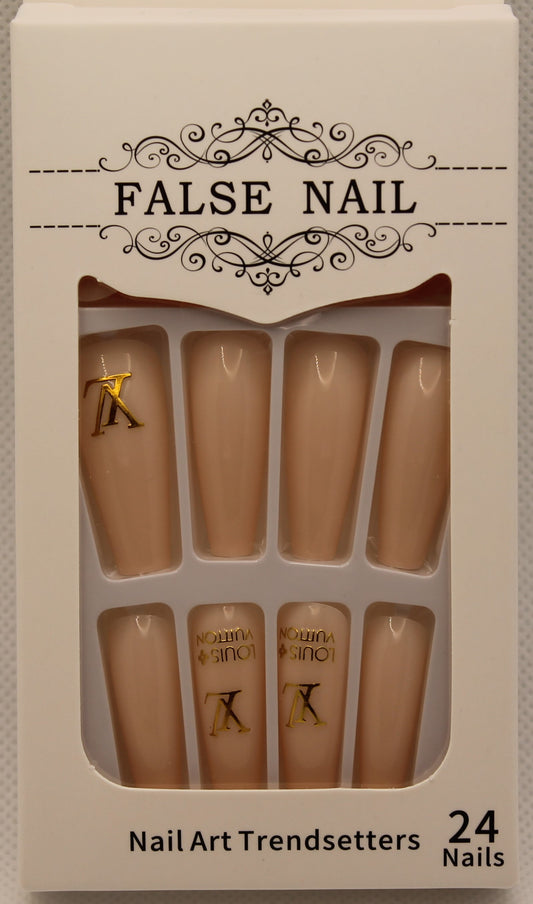 Louis Vuitton Designer Nails - Nude