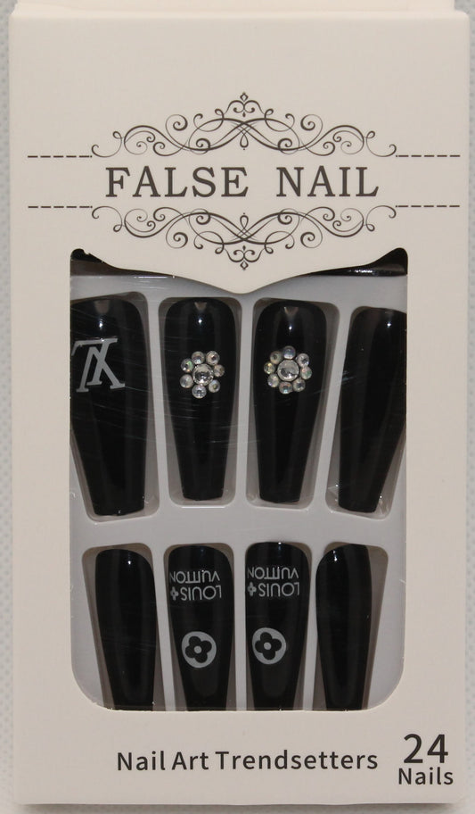 Louis Vuitton Designer Nails - Black