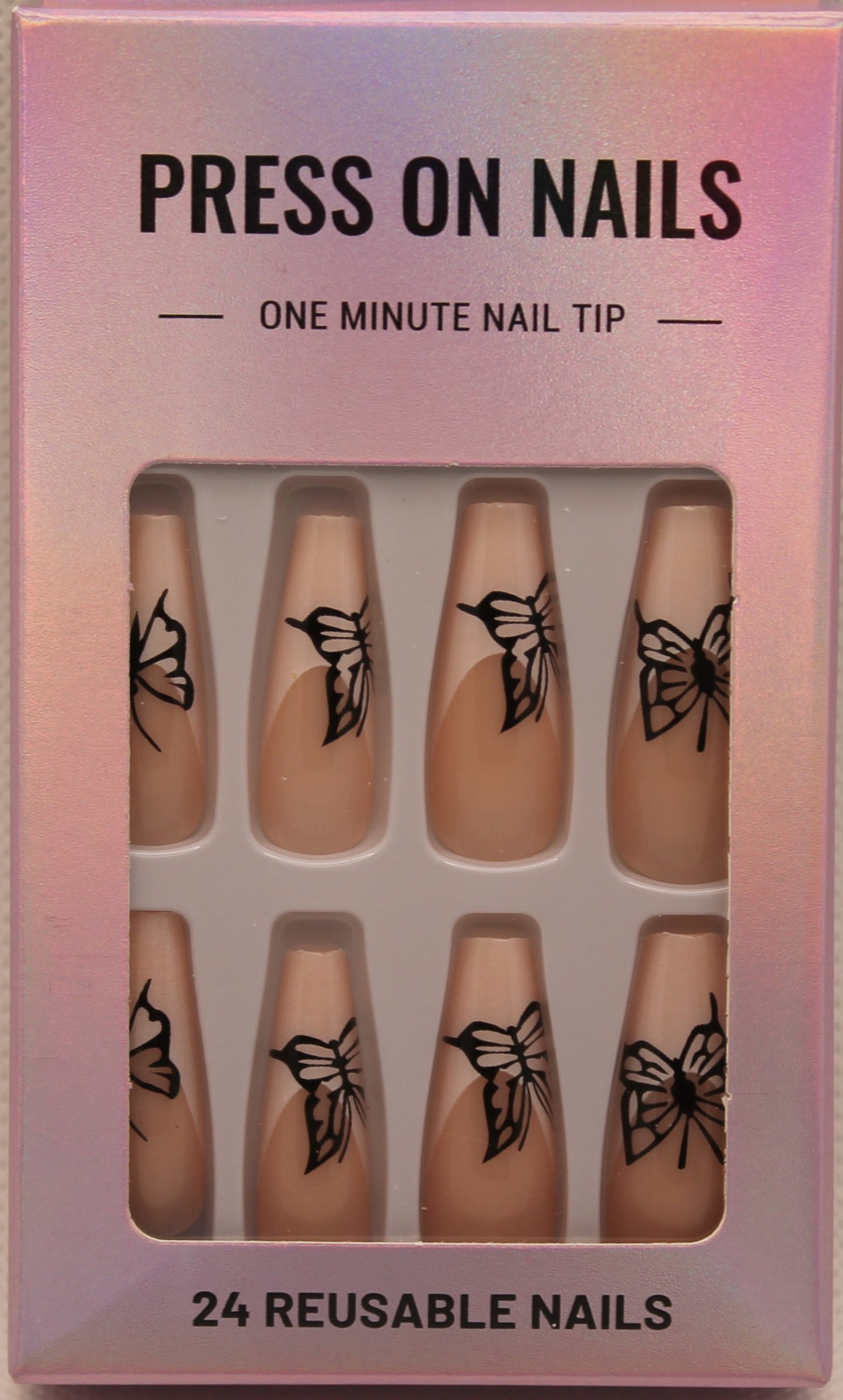 Press On Nails - Nude/White